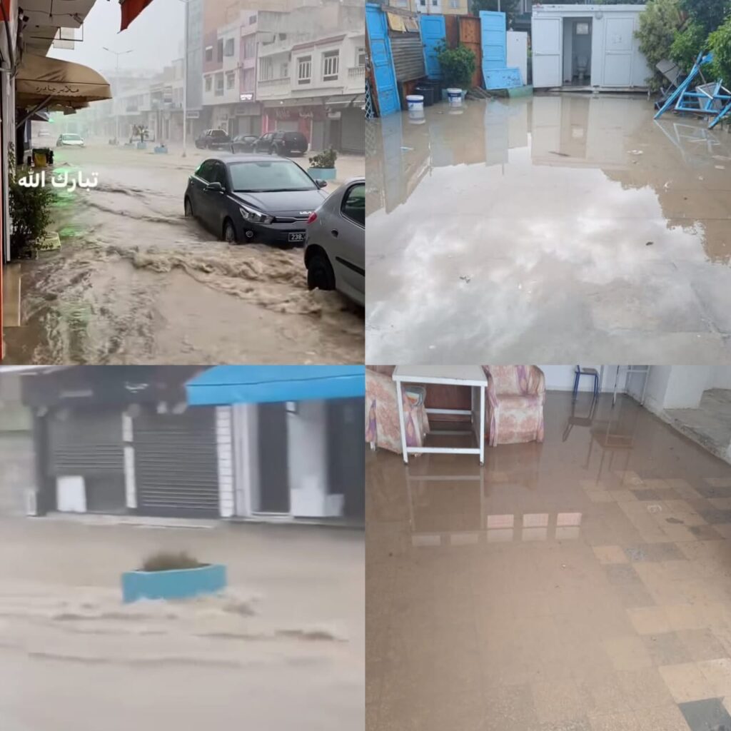 قليبية :سيول الامطار اغرقت الطرقات.... وعطلت الانشطة والدروس... 1
